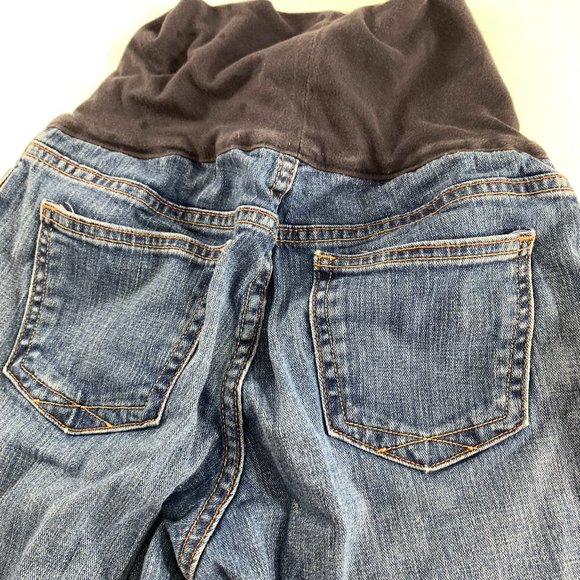 Gap Womens Maternity Jeans Size 2 Original Long & Lean Pull On Bootcut Blue - Picture 5 of 8